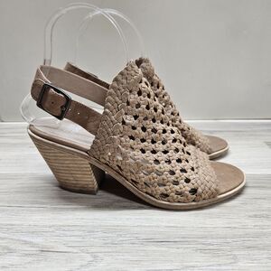 Eileen Fisher Womens Rory Sandal Size 7.5 Woven Block Heel